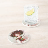 Geisha Coquelicot Untersetzer (Seite)