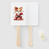 Geisha Corgi Dog Lover Welsh Fächer (Vorne und Hinten)