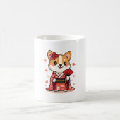 Geisha Corgi Dog Lover Welsh Kaffeetasse (Mittel)
