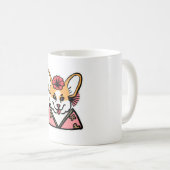 Geisha Corgi Dog Lover Welsh Kaffeetasse (VorderseiteRechts)