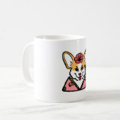 Geisha Corgi Dog Lover Welsh Kaffeetasse (Vorderseite Links)