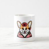 Geisha Corgi Dog Lover Welsh Kaffeetasse (Mittel)