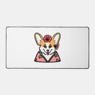 Geisha Corgi Dog Lover Welsh Schreibtischunterlage