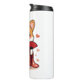 Geisha Corgi Dog Lover Welsh Thermosbecher (Nach rechts gedreht)