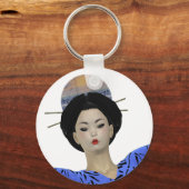 Geisha Customizable Schlüsselanhänger (Vorderseite)
