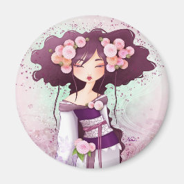 Geisha Dahlia Magnet