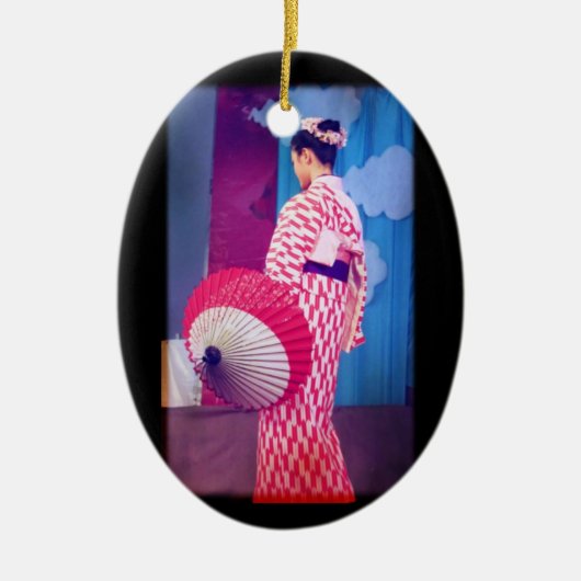 Geisha Dance Keramikornament (Vorne)