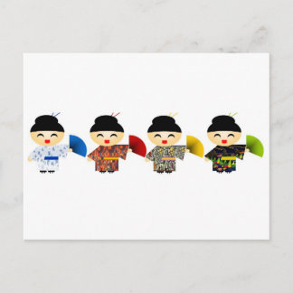Geisha Dolls Postkarte