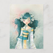 Geisha Edelweïss Postkarte (Vorderseite)