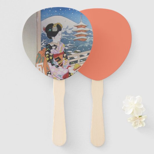 Geisha Fächer (Vorne und Hinten)