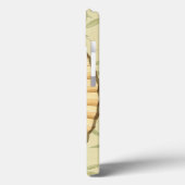 Geisha Fan mit Blätter und Blumendruck Case-Mate iPhone Hülle (Rückseite / Links)