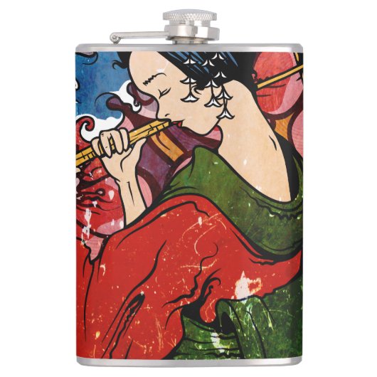 Geisha Flachmann (Vorderseite)