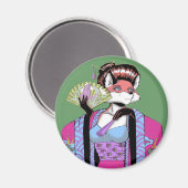 Geisha Fox Magnet (Vorderseite/Rückseite)