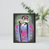 Geisha Fox Postcard Postkarte (Stehend Vorderseite)