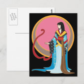 Geisha Fusion Postkarte (Vorne/Hinten)