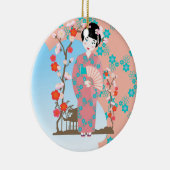 Geisha-Geburtstagsparty Keramikornament (Rechts)