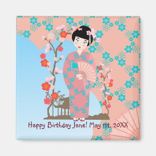 Geisha-Geburtstagsparty Magnet