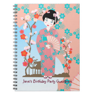 Geisha-Geburtstagsparty Notizblock