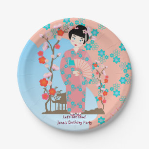 Geisha-Geburtstagsparty Pappteller
