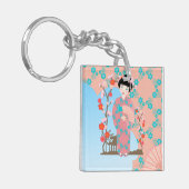 Geisha-Geburtstagsparty Schlüsselanhänger (Vorderseite links)