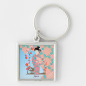 Geisha-Geburtstagsparty Schlüsselanhänger (Vorne)