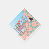 Geisha-Geburtstagsparty Serviette (Ecke)