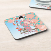 Geisha-Geburtstagsparty Untersetzer (Linke Seite)