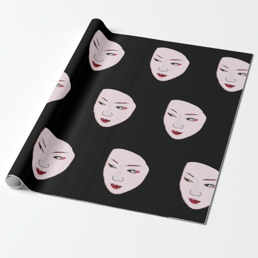 Geisha Geschenkpapier (Ungerollt)