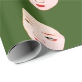 Geisha Geschenkpapier (Rolleneckpunkt)