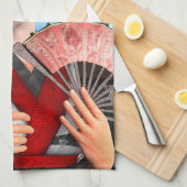 Geisha Geschirrtuch (Viertel Falte)