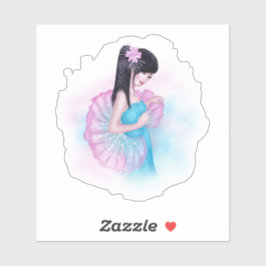 Geisha Girl Aufkleber