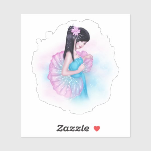 Geisha Girl Aufkleber (Blatt)