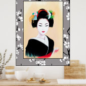 Geisha Girl Blossom Poster (Küche)