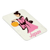 Geisha Girl Japan Vintage Reiseplakat Magnet (Rechte Seite)