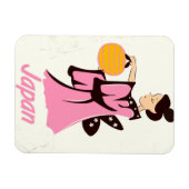 Geisha Girl Japan Vintage Reiseplakat Magnet (Horizontal)