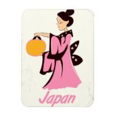 Geisha Girl Japan Vintage Reiseplakat Magnet (Vertikal)