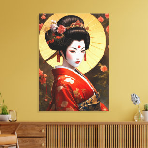 Geisha Girl Leinwand Art