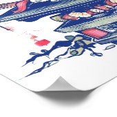 Geisha Girl mit Dragon und Katzen 37004 Poster (Ecke)