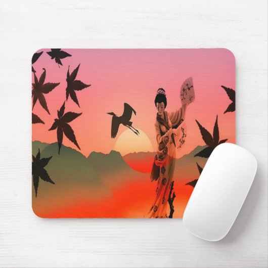 Geisha Girl Mousepad (Mit Mouse)