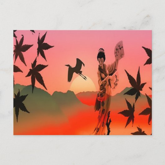 Geisha Girl Postkarte (Vorderseite)