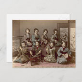Geisha Girls spielen Musikinstrumente Postkarte (Vorne/Hinten)