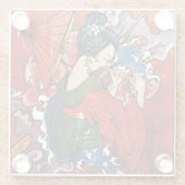 Geisha Glasuntersetzer (Rückseite)