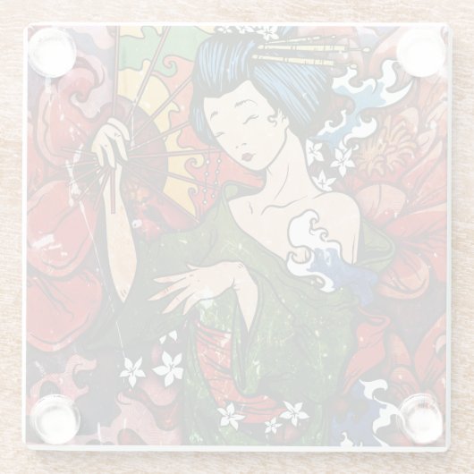 Geisha Glasuntersetzer (Rückseite)