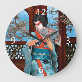 Geisha Große Wanduhr