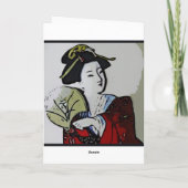 Geisha Happy Birthday Card Karte (Rückseite)