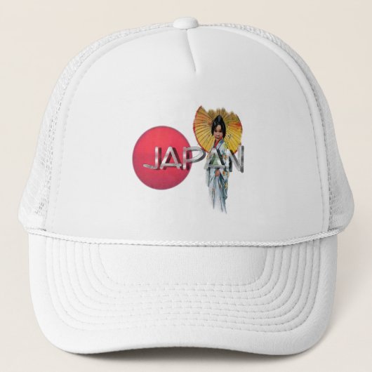 Geisha Hat Truckerkappe (Vorderseite)