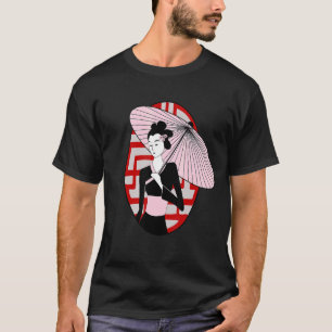 Geisha Holding Umbrella Vintag japanische Women Pr T-Shirt