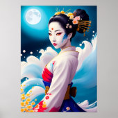 Geisha im Mondlicht Poster (Vorne)
