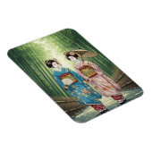 Geisha in Arashiyama Japan Kyoto Magnet (Rechte Seite)