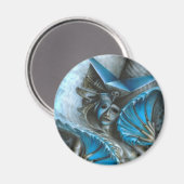 Geisha in blau magnet (Vorderseite/Rückseite)